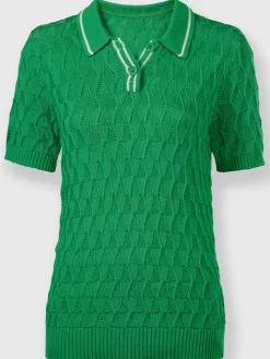 Rick Cardona Pulls<Pull polo motif ajouré léger