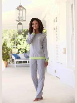 Vivance Dreams Pyjamas<Pyjama avec bords-côtes en fils teintés couleur fluo