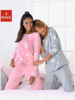 Arizona Pyjamas<Pyjama chiné sport décontracté en lot de 2