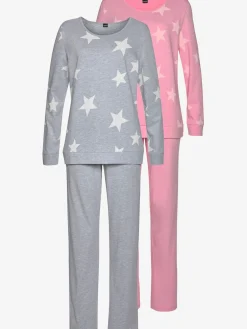 Arizona Pyjamas<Pyjama chiné sport décontracté en lot de 2