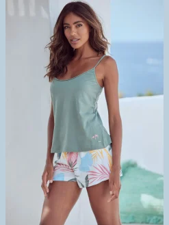 Vivance Dreams Pyjamas<Pyjama court à motif tropical