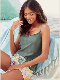 Vivance Dreams Pyjamas<Pyjama court à motif tropical