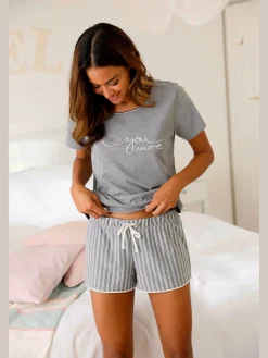 s.Oliver Pyjamas<Pyjama court avec inscription imprimée