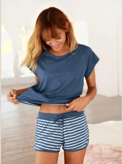 Arizona Pyjamas<Pyjama court chiné basique