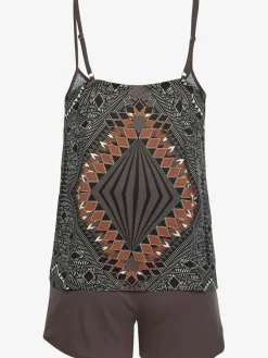 LASCANA Pyjamas<Pyjama court débardeur avec bretelles spaghetti réglables et ourlet légèrement arrondi