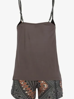 LASCANA Pyjamas<Pyjama court débardeur avec bretelles spaghetti réglables et ourlet légèrement arrondi