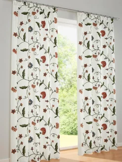 helline home Rideaux Et Stores<Rideau superbe broderie crewel