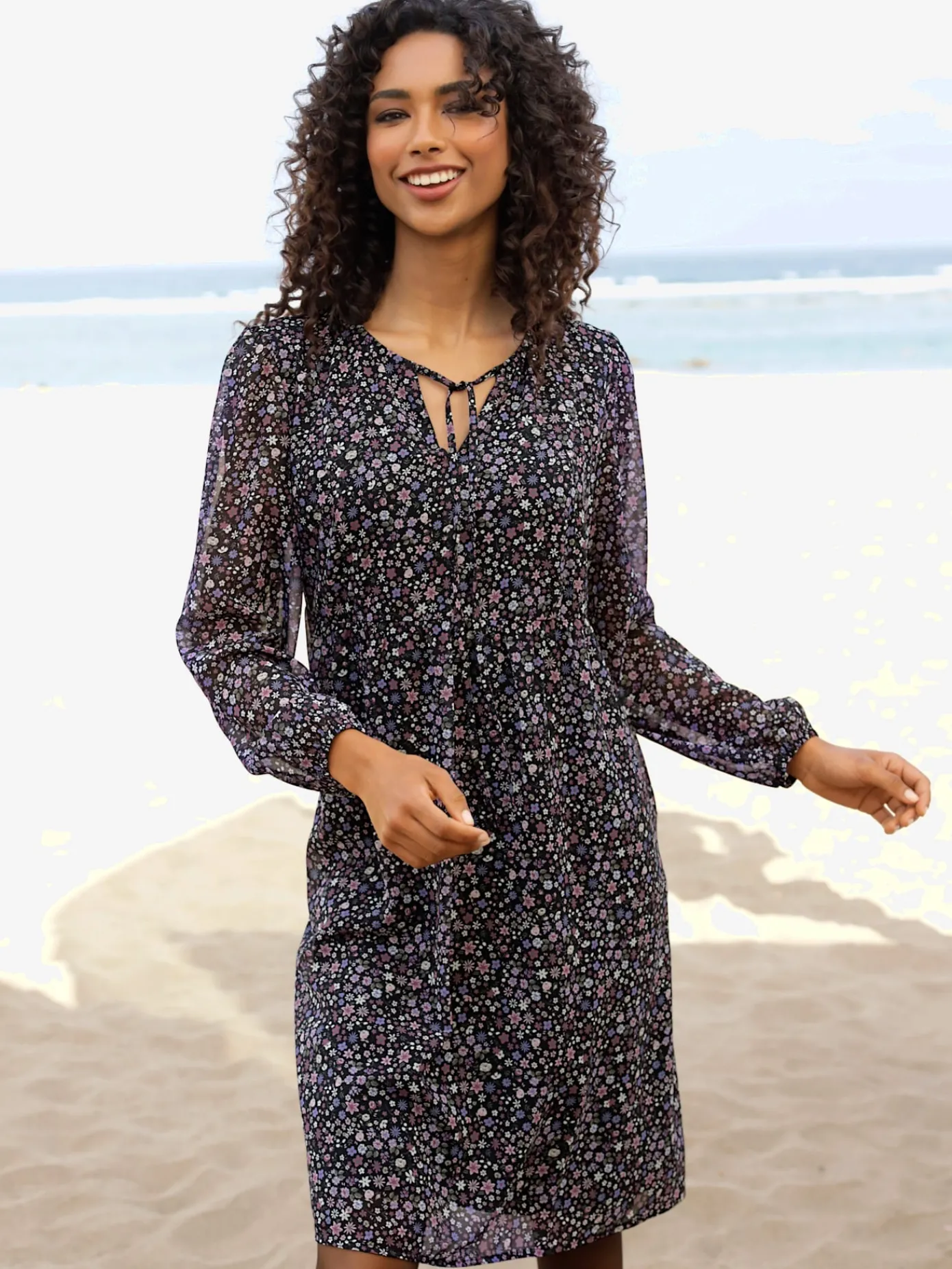 Linea Tesini Robes<Robe à fleurs qualité tissée