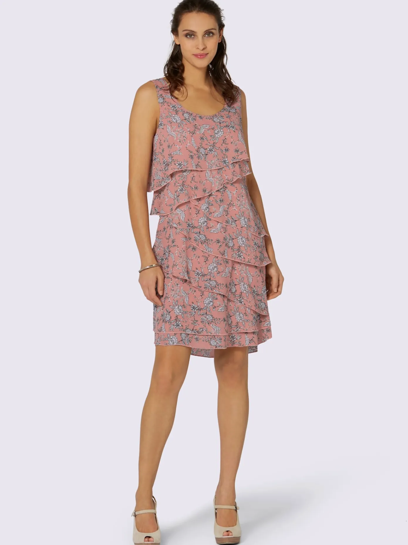 Alessa W. Tenues De Cérémonie|Robes<Robe à motif floral et effet superposé affinant