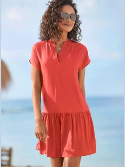 s.Oliver Robes<Robe chemisier courte à encolure en v