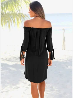 LASCANA Robes<Robe chemisier élastique à l'encolure