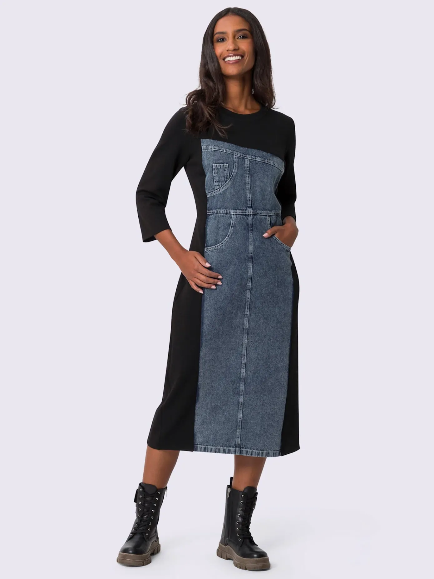 Mandarin Robes<Robe de loisirs denim doux