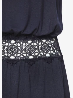 Vivance Robes<Robe d'été encolure haute froncée