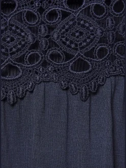 Vivance Robes<Robe d'été encolure haute froncée