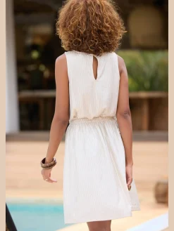 LASCANA Robes<Robe d'été matière avec fils brillants couleur or