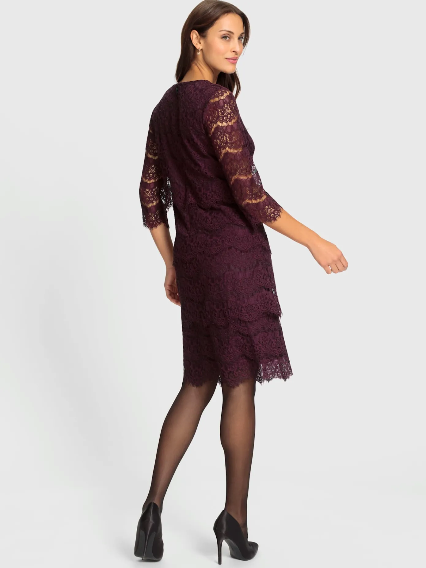 Fair Lady Robes<Robe en dentelle dentelle élastique