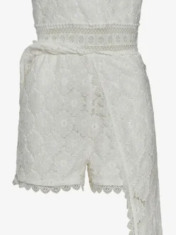 Vivance Robes<Robe en dentelle encolure en v dégagée