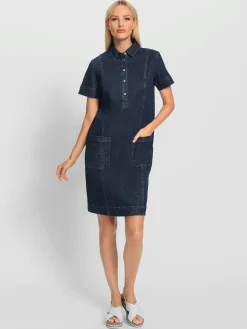 Rick Cardona Robes<Robe en jean poches plaquées spacieuses