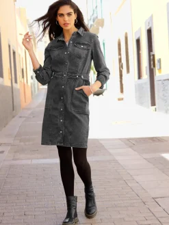 Mandarin Robes<Robe en jean superbe et tendance