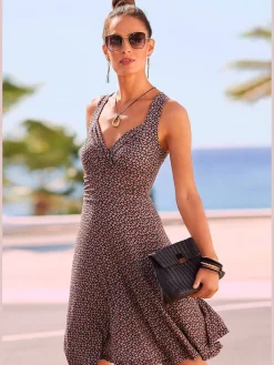 Vivance Robes<Robe en jersey col v effet cache-cœur