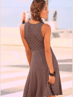 Vivance Robes<Robe en jersey col v effet cache-cœur