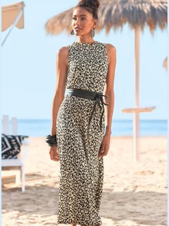 LASCANA Robes<Robe en jersey encolure haute volantée