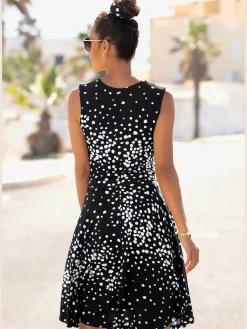 Vivance Robes<Robe en jersey élégante robe portefeuille à pois