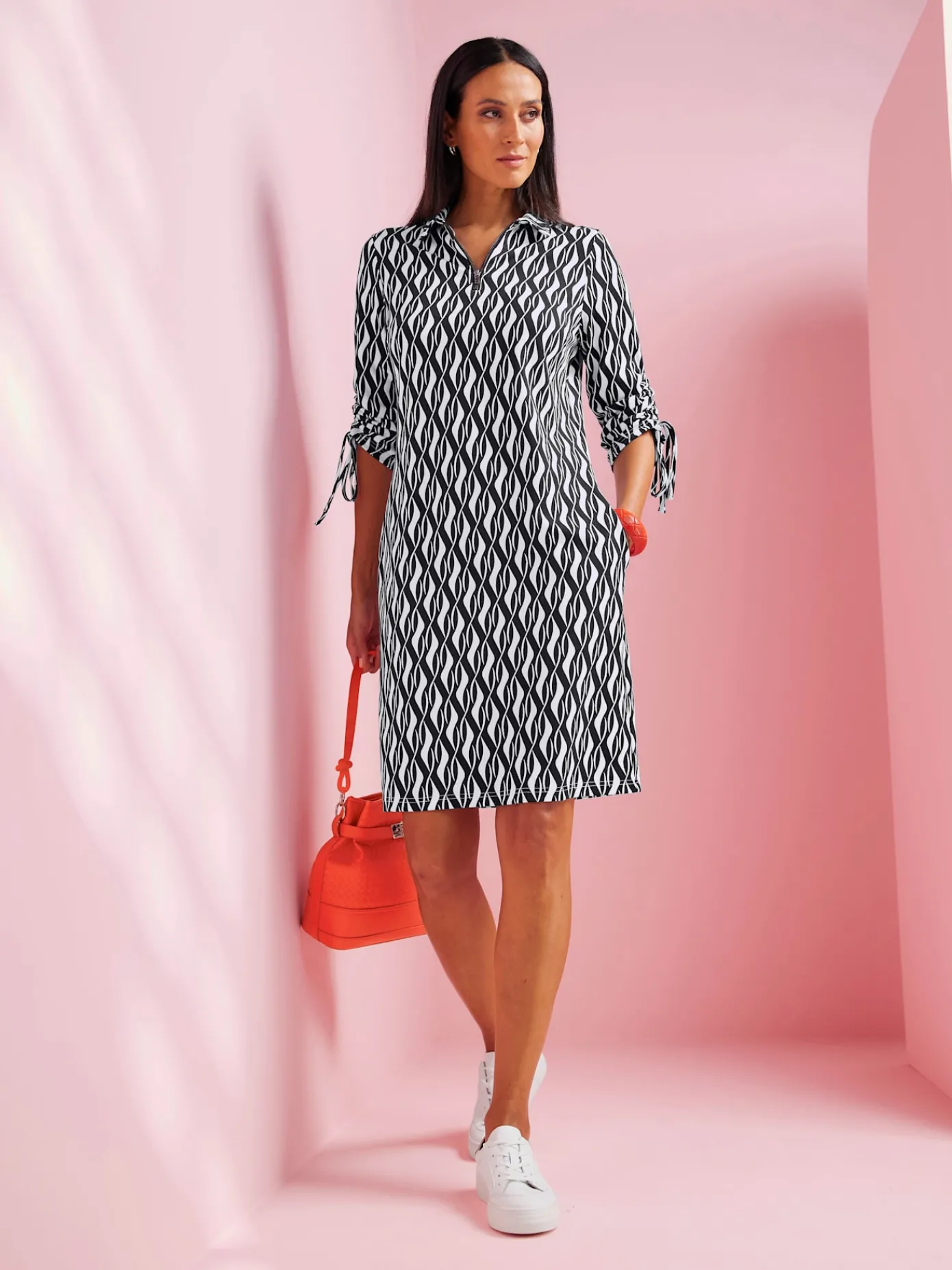 Rick Cardona Robes<Robe en jersey lien réglable aux manches