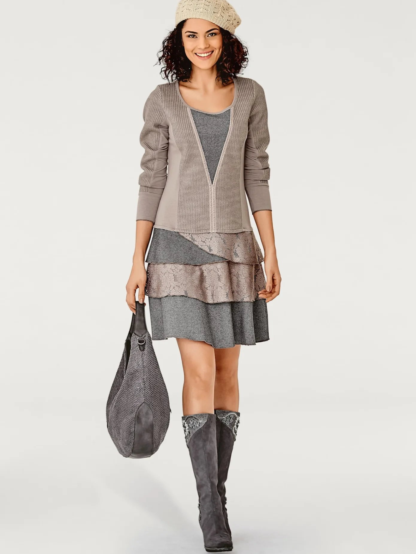 Linea Tesini Robes<Robe en jersey matières tendance