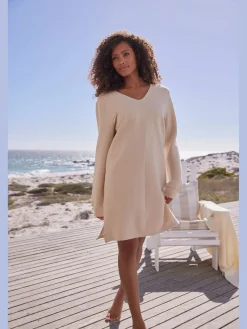 s.Oliver Robes<Robe en matière sweat robe sweat en qualité côtelée