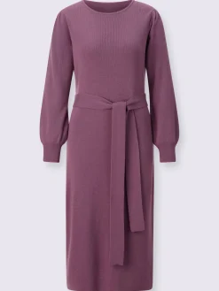Creation L Robes<Robe en tricot 30% laine vierge