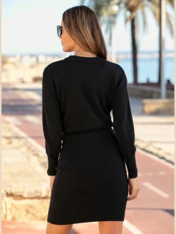 LASCANA Robes<Robe en tricot avec encolure ronde