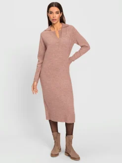 Rick Cardona Robes<Robe en tricot col polo avec encolure en v