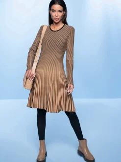 Rick Cardona Robes<Robe en tricot effet plissé contrasté