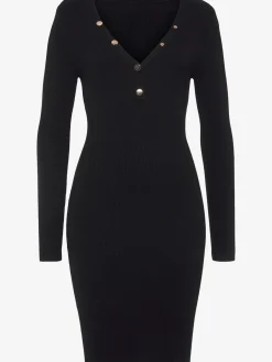 Buffalo Robes<Robe en tricot encolure en v dégagée