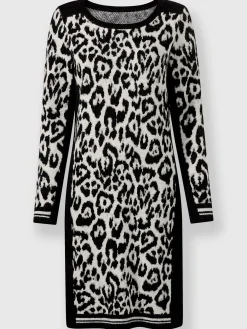 Rick Cardona Robes<Robe en tricot joli jacquard à l'aspect animal