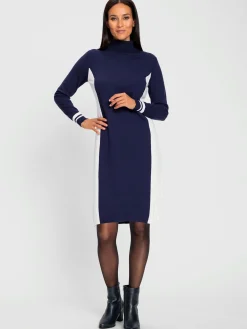 Rick Cardona Robes<Robe en tricot jolis contrastes à effet affinant