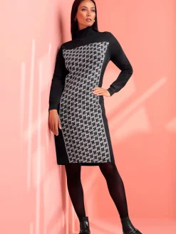 Rick Cardona Robes<Robe en tricot motif jacquard tendance