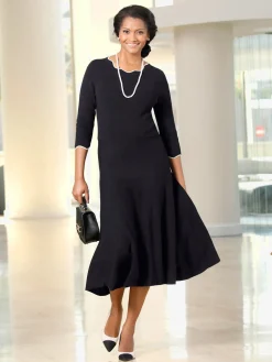 Fair Lady Robes<Robe en tricot tricot fin élégant