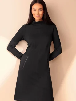 Rick Cardona Robes<Robe fourreau grand col roulé