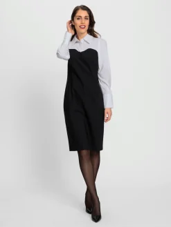 Ashley Brooke Robes<Robe fourreau look 2 en 1