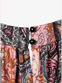 Buffalo Robes<Robe imprimée encolure américaine à bordure