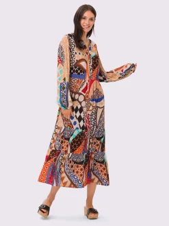 Mandarin Robes<Robe imprimée joli imprimé