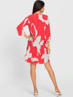 Ashley Brooke Robes<Robe imprimée manches trompette 3/4