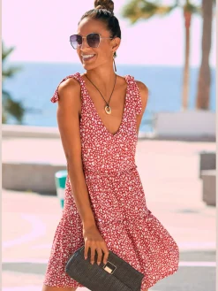 Beachtime Robes<Robe imprimée robe en jersey courte à bretelles larges
