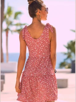Beachtime Robes<Robe imprimée robe en jersey courte à bretelles larges