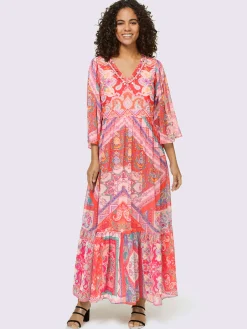 Linea Tesini Robes<Robe imprimée superbes éléments décoratifs