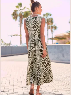 LASCANA Robes<Robe longue avec encolure ronde