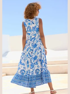 LASCANA Robes<Robe longue avec encolure ronde