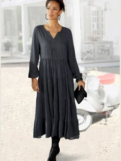 LASCANA Robes<Robe longue avec encolure en v